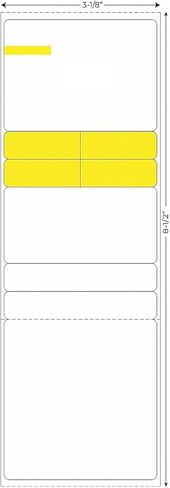 ملصقات طبية حرارية مباشرة من KOVOT مقاس 3.125 بوصة عرض × 8.5 بوصة طول | درجة صيدلية مع مقاومة للخدش والأشعة فوق البنفسجية | 320 ملصقًا في كل لفة (1280 ملصقًا، C1382)، صُنع في الولايات المتحدة الأمريكية in Kuwait