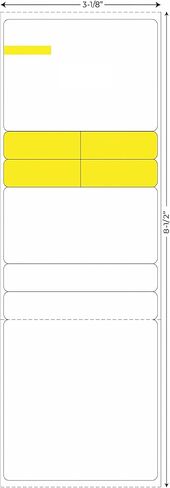 ملصقات طبية حرارية مباشرة من KOVOT مقاس 3.125 بوصة عرض × 8.5 بوصة طول | درجة صيدلية مع مقاومة للخدش والأشعة فوق البنفسجية | 320 ملصقًا في كل لفة (1280 ملصقًا، C1382)، صُنع في الولايات المتحدة الأمريكية in Kuwait