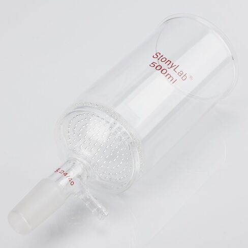 stonylab Glass Buchner Filtering Funnel, Borosilicate Glass Plate Filter Funnel with 9 mm Hose Connection and 24/40 Standard Joint for Filter Test, 1000 ml in Saudi Arabia