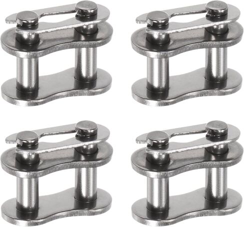 uxcell 4Pcs Chain Master Connector Link Roller 1/2" Pitch Stainless Steel Standard Connecting Split Links for 08B Chain in Saudi Arabia