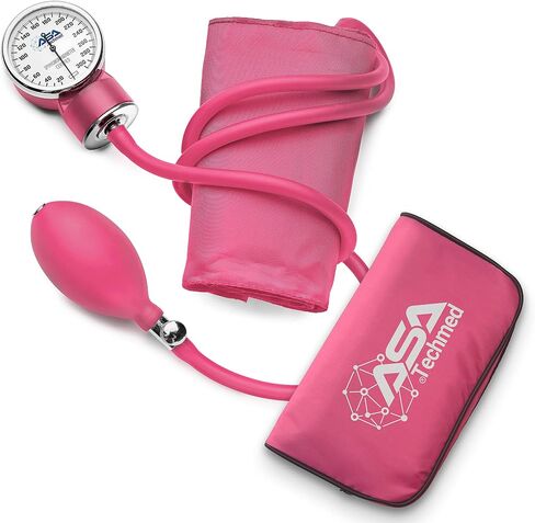 ASA TECHMED Manual Blood Pressure Monitor - Aneroid Sphygmomanometer Blood Pressure Cuff arm for Nurses Universal (Light Grey) Standard in Kuwait
