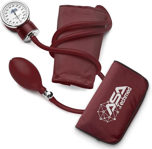 ASA TECHMED Manual Blood Pressure Monitor - Aneroid Sphygmomanometer Blood Pressure Cuff arm for Nurses Universal (Light Grey) Standard in Kuwait