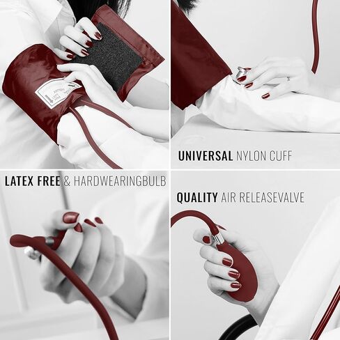 ASA TECHMED Manual Blood Pressure Monitor - Aneroid Sphygmomanometer Blood Pressure Cuff arm for Nurses Universal (Light Grey) Standard in Kuwait