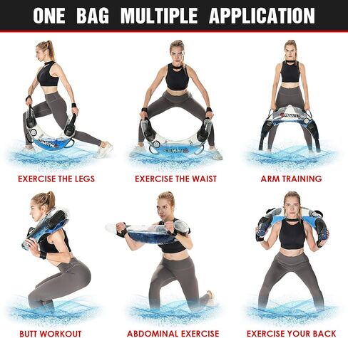 FANATICS Aqua Bags Water Sandbag Adjustable Training Power Bag with Water Weight, Ultimate Core and Balance Trainer, Sandbag Kettlebell Alternative Portable Strength Training Workout Equipment in Saudi Arabia