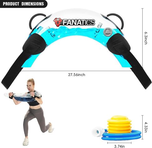 FANATICS Aqua Bags Water Sandbag Adjustable Training Power Bag with Water Weight, Ultimate Core and Balance Trainer, Sandbag Kettlebell Alternative Portable Strength Training Workout Equipment in Saudi Arabia