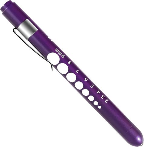 Pen Light,Nurse Medical Reusable LED Penlight White Light with Pupil Gauge and Ruler (Gold) in Saudi Arabia