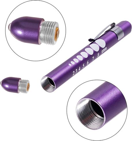 Pen Light,Nurse Medical Reusable LED Penlight White Light with Pupil Gauge and Ruler (Gold) in Saudi Arabia