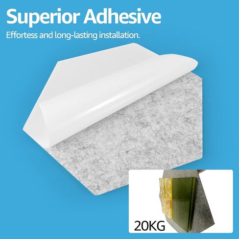 Art3d 12 Pcs Hexagon Acoustic Panels, High Density Sound Absorbing Panels, Soundproof Wall Panels For Home, Sound Insulation Beveled Edge Tiles, Black-Triangle in Saudi Arabia