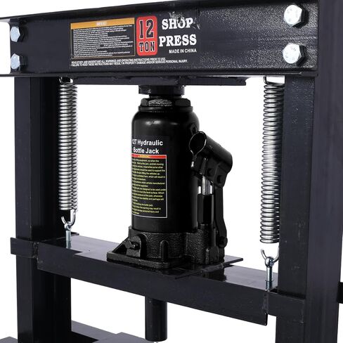 12 Ton Hydraulic Press, Hydraulic Shop Press, Hydraulic H-Frame Garage Floor Adjustable Shop Press With Plates black in Saudi Arabia