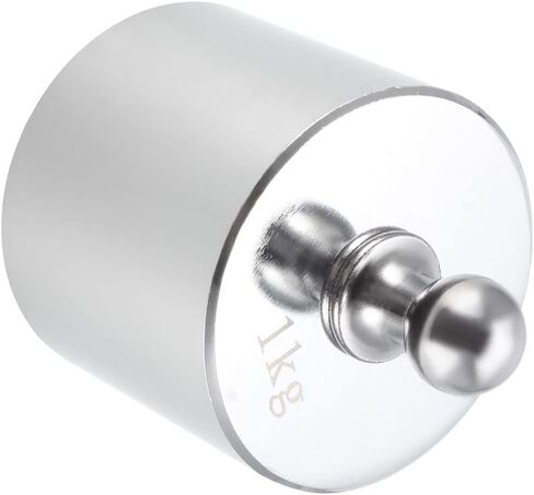 Scale Calibration Weight - [1kg x M2 Precision] Chrome Plated Steel Gram Weight for Digital Jewelry Scale Science Lab Balance, Silver Tone in Kuwait