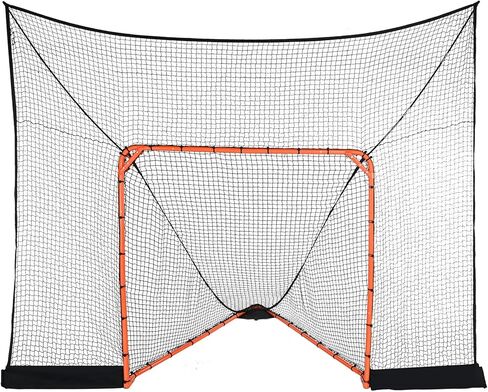 VEVOR Hockey Lacrosse Goal Net Backstop مع تغطية ممتدة، شبكة تدريب كاملة للملحقات مقاس 12 × 9 بوصة، معدات لاكروس سريعة الإعداد في الفناء الخلفي، مثالية لتدريب الشباب البالغين (الشبكة فقط) in Saudi Arabia