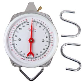 Spring Hanging Dial Scale,110lbs Industrial Hanging Scale,Spring Mechanical Hanging Scale for Kitchen Fishing,Mechanical Luggage Scale