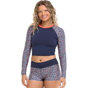 EIDON Women's Standard Kiko Longsleeve Crop Rashguard