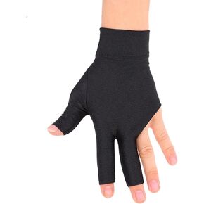 Left Hand Open Three Finger Spandex Pool Glove - Eliminate Sweaty Hand Problems and Improve Your Stroke!