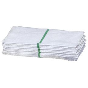 Kitchen Basics 51713 Center Stripe Bar Mop, 16" x 19", Green (Pack of 12)