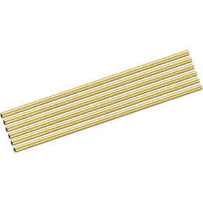 Brass Tube(2.5mm OD x 0.5mm Wall T x 100mm L) 6Pcs, Straight Tubing - for Home Furnishing, Machinery, DIY Handicraft