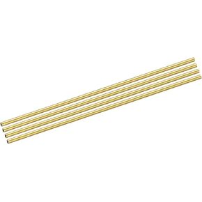 Brass Tube(2mm OD x 0.5mm Wall T x 100mm L) 4Pcs, Straight Tubing - for Home Furnishing, Machinery, DIY Handicraft