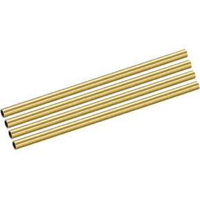 Brass Tube(4.5mm OD x 0.5mm Wall T x 100mm L) 4Pcs, Straight Tubing - for Home Furnishing, Machinery, DIY Handicraft