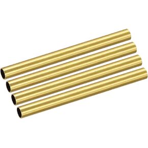 Brass Tube(8.5mm OD x 0.5mm Wall T x 100mm L) 4Pcs, Straight Tubing - for Home Furnishing, Machinery, DIY Handicraft