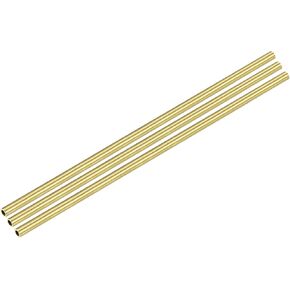 Brass Tube(4mm OD x 1mm Wall T x 200mm L) 3Pcs, Straight Tubing - for Home Furnishing, Machinery, DIY Handicraft