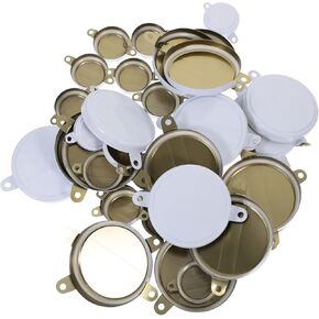 20 Sets Drum Cover Bung Caps for 55 Gallon Drum Bung Drum Closure Oil Barrel Seal Caps Drum Lids Water Barrel Caps Iron Barrel Seal Caps Halloween Iron Sheet Decorate White