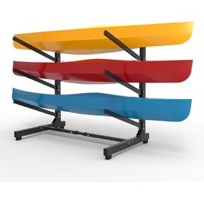 Kayak Stand for 2/3, Small Portable Racks for Kayaks,kayak racks for outdoor storage, Aluminum Standing Rack for Canoe Boat Surfboard Indoor Outdoor-300lb Capacity