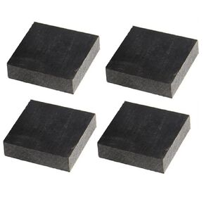 Anti-Vibration Washer Mat 4Pcs 15mm x 50mm x 50mm, Black Rubber Shock Absorbing Washer Pads with Single-adhesive Non-Skid No Slip for Washing Machine Dryer Treadmill Heavy Duty Equipment