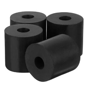PATIKIL Vibration Isolation Washer 1.6" OD 0.3" ID 1.6" Thick, 4 Pack Rubber Round Anti Mechanical Damping Feet Pads, Black