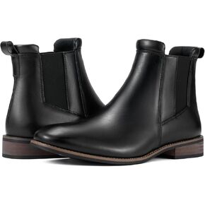 Rollda Mens Chelsea Boots Suede Casual Ankle Boots Dress Boots Elastic Slip on Boots for Men