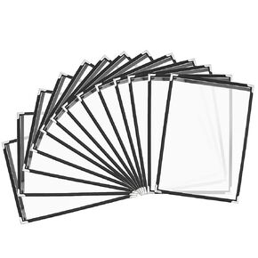 30 Pack 8.5 x 11 Inches Menu Covers, Restaurant Menu Covers, Single Page Menu Sleeves 2 View for Restaurants, Bar and Cafe