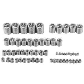 60pcs Wire Inserts Screws Sleeve Assortment Kit Stainless Steel Metric Helicoil Type Insert Thread Repair Kit M3 M4 M5 M6 M8 M10