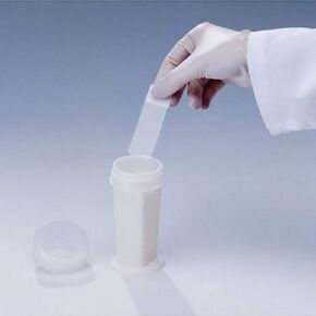 Bel-Art Coplin Slide Staining Jar w/Cover for 10 slides, Polypropylene