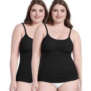 AURUZA Women's Shapewear Tummy Control Scoop Neck Camisole Tops for Women Seamless Compression Tank Top Regular and Plus Size