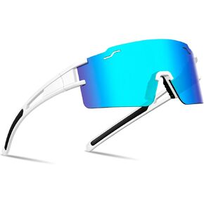 Polarized Cycling Glasses Youth Baseball Glasses for Men Women,UV400 Protection Sports Sunglasses for Running Driving
