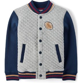 Gymboree Boys' and Toddler Embroidered Varsity Fall Jacket