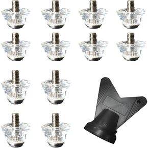 12Pcs Football Cleats Screw on Studs, Football Cleats Metal Studs, Soccer Shoes Studs, Football Cleat Replacement Studs, Rugby Replacement Studs, Football Boot Studs for Adults Shoes Training