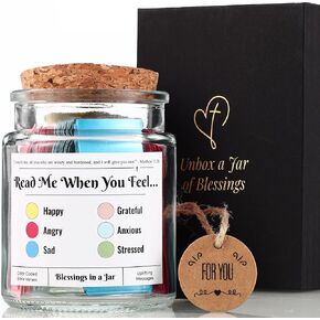 Bible Verse Jar - Read Me When The Hope Prayer Scripture Holy Jar for Emotions and Feelings - Faith Based Christian Jesus Gifts for Women Men Mom Girl Boy Dad Teen Kid