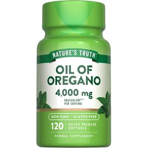 Nature's Truth Oil of Oregano Softgels | 4000 mg | 120 Count | Non-GMO & Gluten Free Herbal Supplement