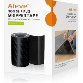AIEVE شريط سجاد بمقبض مزدوج الجوانب، وسادات سجاد غير قابلة للانزلاق للأرضيات الصلبة وسجاد المنطقة (3.9 بوصة × 1.75 ياردة) in Kuwait