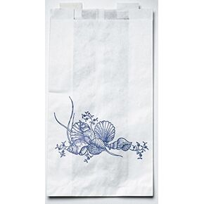 Medline Disposable Paper Bedside Bag, White, 6.3" x 2" x 11.75", Ideal for Hospital and Home Care
