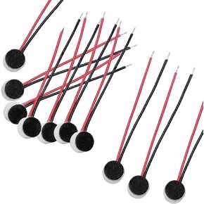 10Pcs 6.0x2.7mm 30-45dB Electret Condenser Microphone High Sensitivity Pickup w Wire,Suitable for in car, Dash cam, Rearview Mirror
