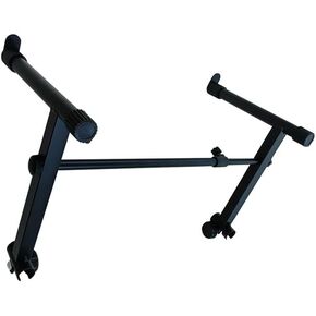 Keyboard Stand Extension Adapter,Adjustable Width,for Stacking Keyboards, Electric Pianos,Synths,and Organs,Adjustable,Nonslip Arms and Feet,Metal,Black,Second Tier