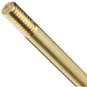 R450-1-12 Brass Stem, 1/4"-20 SAE Male, 12" Length