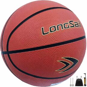 Kids Youth Adults Size 3/4/5/7 Basketball, 22.5"/25.5"/27.5"/29.5" Basketballs Composite Leather/Premium Rubber, Basketball with Pump for Indoor Outdoor, Beach and Pool Water Basketball