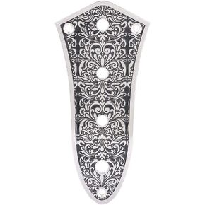 Bass Control Plate Metal Loaded Prewired Jazz Bass Control Plate Jazz Switch Control Plate with Black Patterns for Jazz Bass Guitars