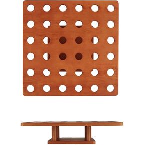 Ice Cream Cone Holder Stand, 36 Holes Bamboo Food Cone Stand, 13" L X 13" W Cotton Candy Cones Holder for Party, Buffet, Restaurant, Food Trucks or Catered Events