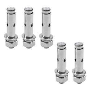 5 Pcs Concrete Wall Bolts Heavy Duty External Expansion Screws Stainless Steel Metal Sleeve Bolt Dry Wall Anchors Molly Bolt (M10x60mm Bolt 12mm Hole)