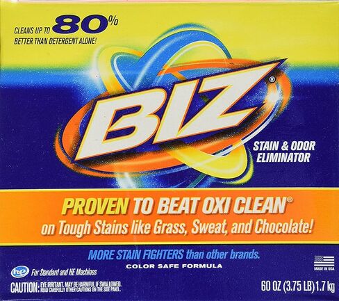 Biz Laundry Detergent Powder Booster, Stain & Odor Removal, 60 Ounces in Saudi Arabia