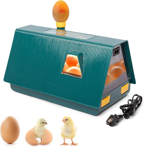 حاضنات HPC DECOR لتفريخ البيض، حاضنة البيض مع دوران البيض التلقائي والتحكم في الرطوبة، 10 بيضات، شمع بيض منخفض الضوضاء لتفريخ الدجاج والبط والسمان والطيور in Kuwait