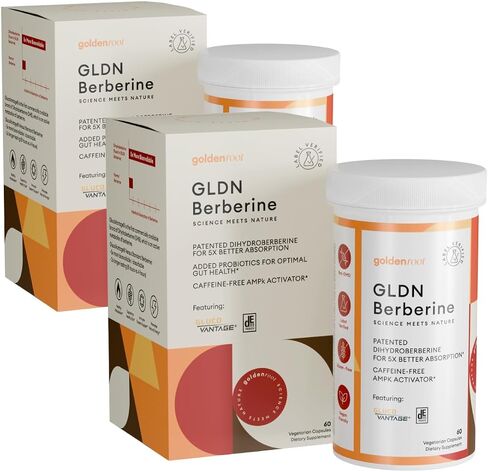 GLDN Berberine Advanced Absorption Formula - 200mg Dihydroberberine 5X Improved Absorption - DIM - Chromium Picolinate and DE111 Probiotics for Digestive Support - Vegan Friendly - 60 Capsules in Saudi Arabia